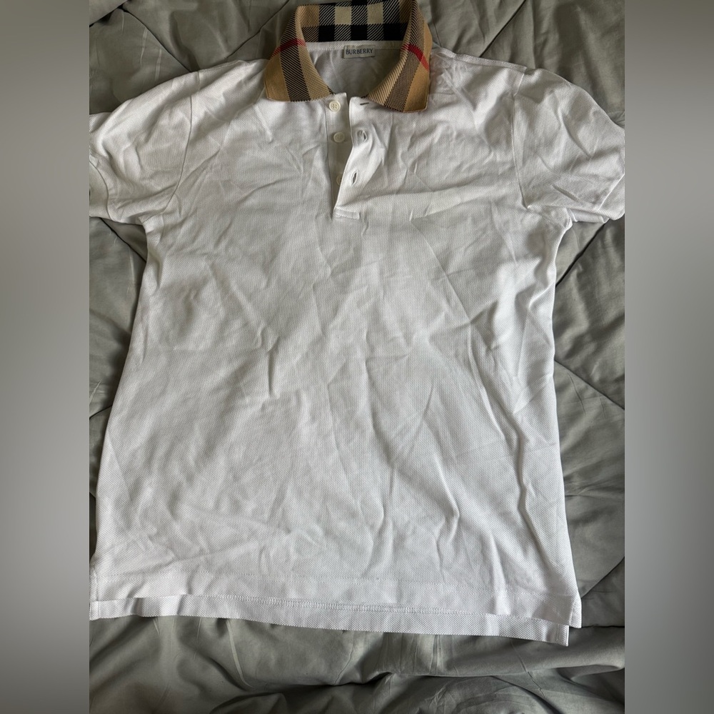 Relisted - Size S Burberry Polo White Shirt
